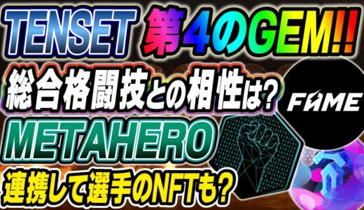 【Tenset第4のGEM発表】FAME MMAってどういうプロジェクト？伸びるのか？仮想通貨部の見解を述べる[METAHERO]