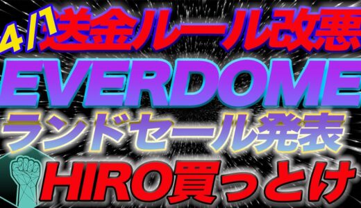 【おもしろ送金ルールが笑えない】【エバードーム最新情報】META HIRO忘れてませんか？【仮想通貨】【ビットコイン】【メタバース】