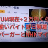 QTUM現在+2万円。日雇いバイトで態度の悪い社員とトラブルになり即時解雇と言われ悔しくて一睡もしてない。侍バーガーレビュー。NHKマイルカップに全財産。【ビットコイン取引】