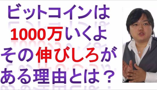 与沢翼 「ビットコインは1000万いくよ！その伸びしろがある理由」