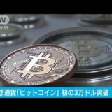 仮想通貨ビットコイン　初めて3万ドルを突破(2021年1月3日)