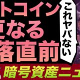 【警戒】ビットコイン暴落の匂いがプンプン！更なる市場クラッシュくるか？Dogeほぼ終了