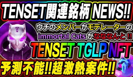 【ImmortalCatがTENSET TGLP NFTに！】ガチで不労所得GET！以前紹介したイモータルキャットが爆上げの予感！[tenset関連銘柄NEWS]