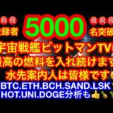 【仮想通貨 BTC.ETH.BCH.SAND.LSK.HOT.UNI.DOGE】ビットコインは上目線継続❗️👍イーサリアムは3000ドルの節目を難なくクリア👸ドージコインが5月8、9日に動く❗️❓