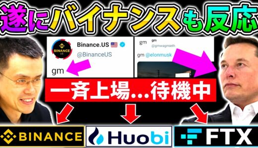 【爆上がり寸前】遂にバイナンスも反応！Twitterで話題沸騰のGMコイン…一斉上場か!?残すはイーロン・マスク【仮想通貨】